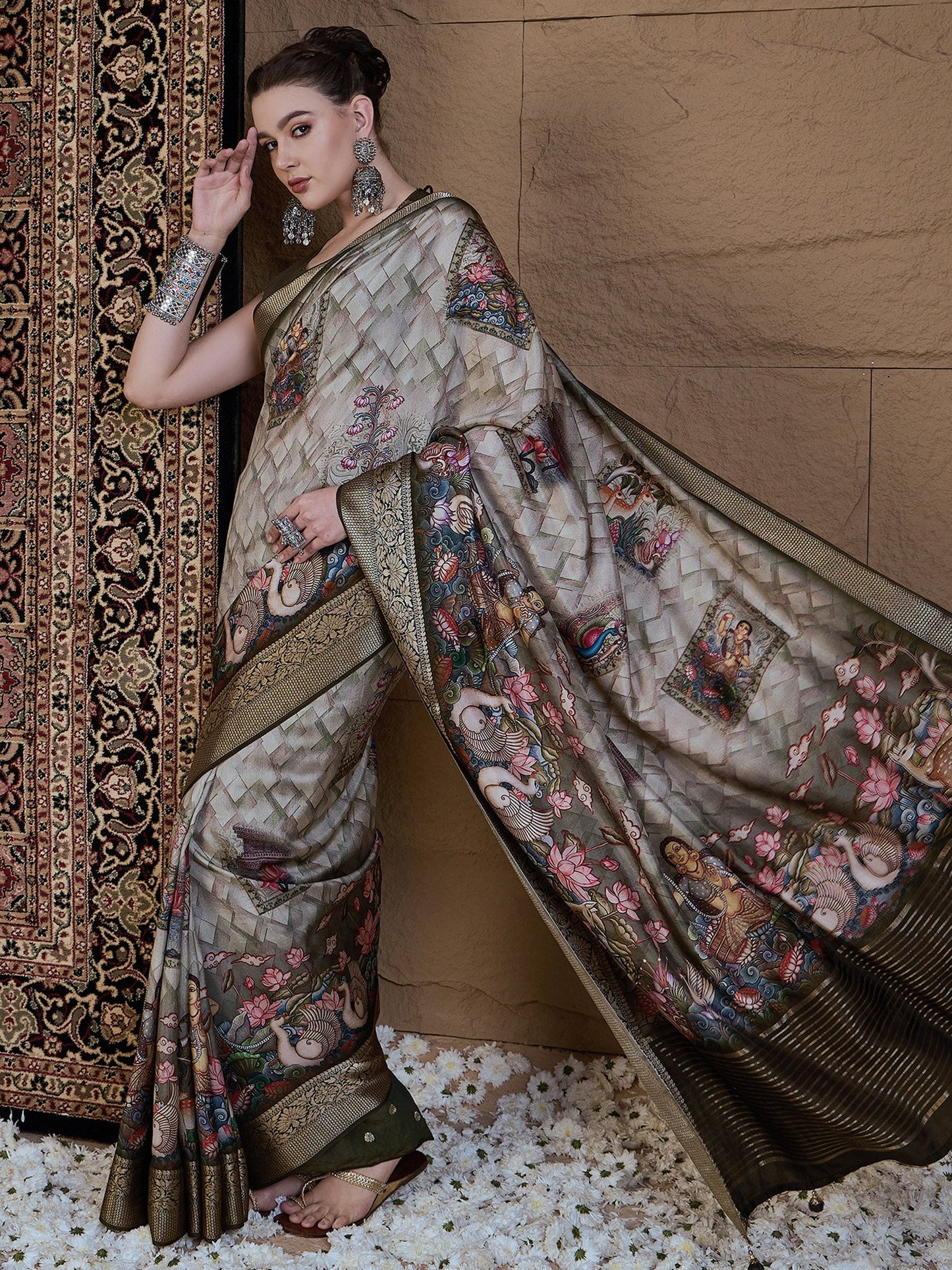 partywear designer saree for festive occasions