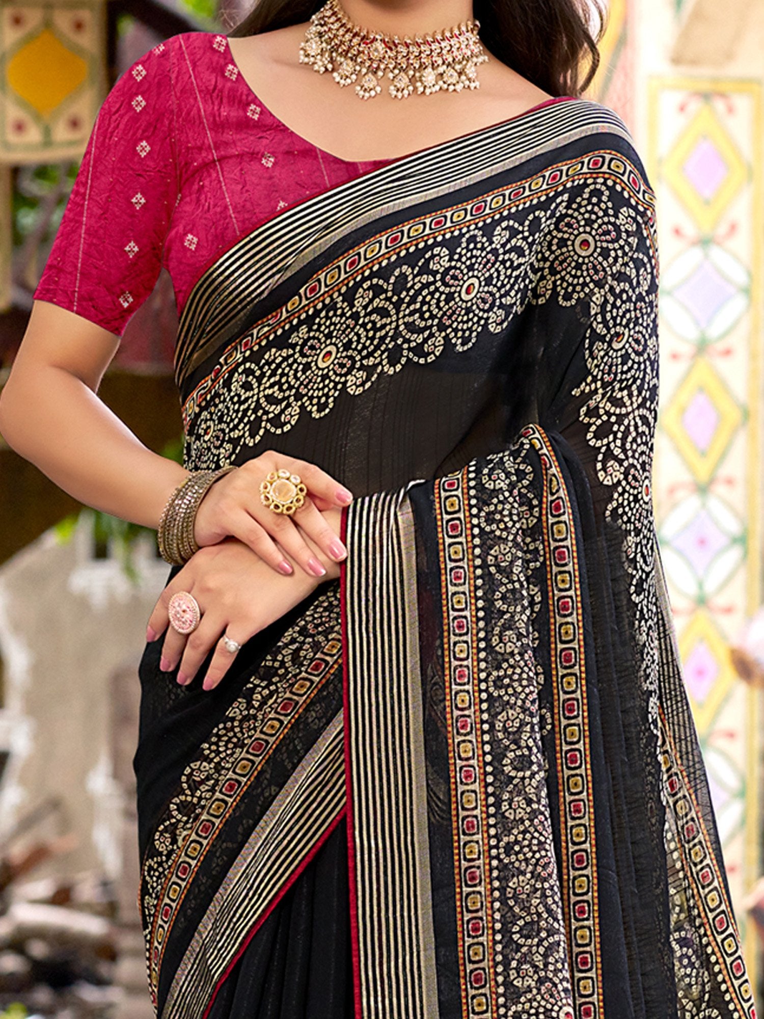 partywear designer saree for festive occasions