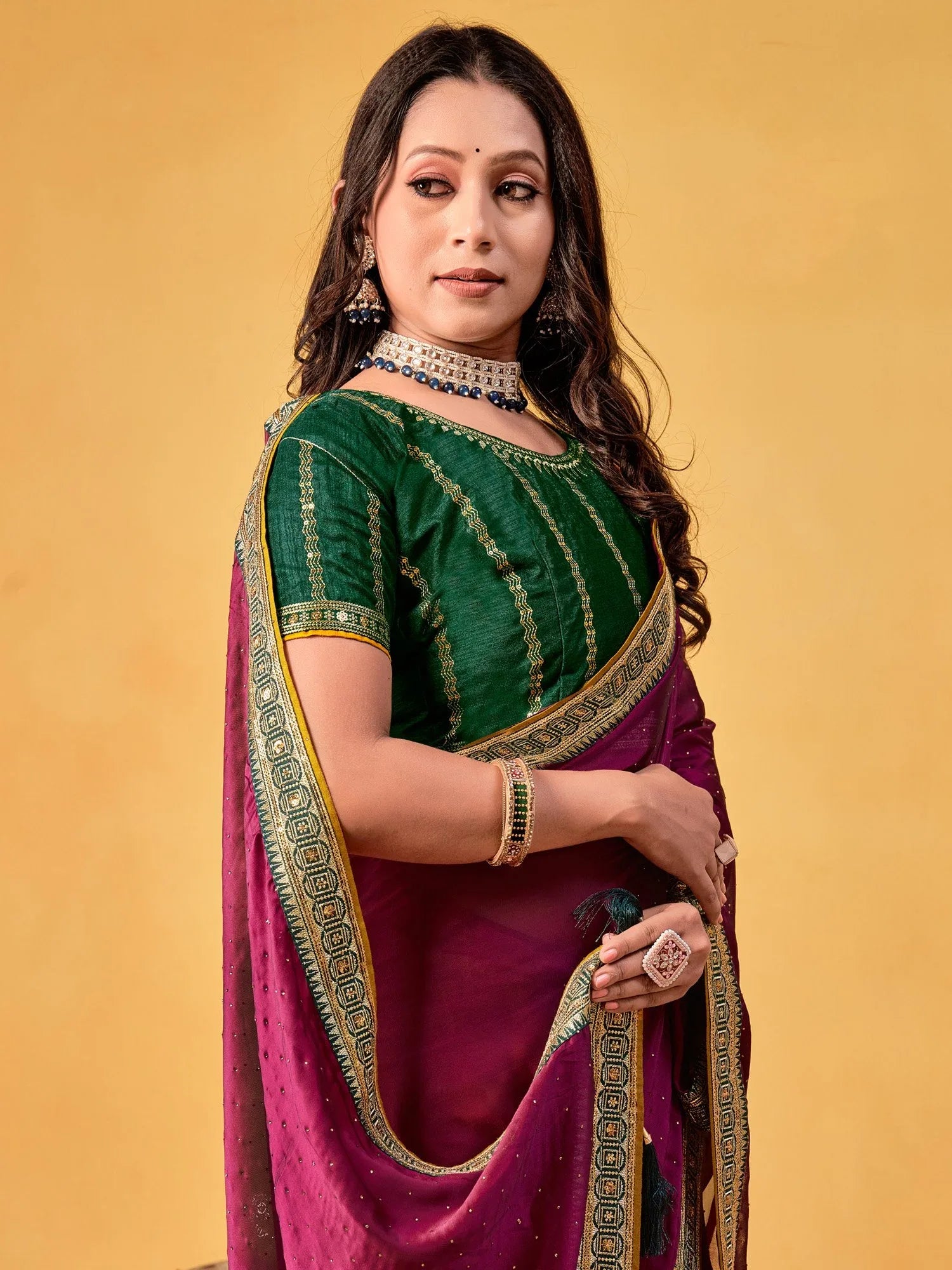 partywear designer saree for festive occasions