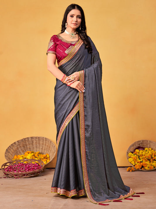 partywear designer saree for festive occasions