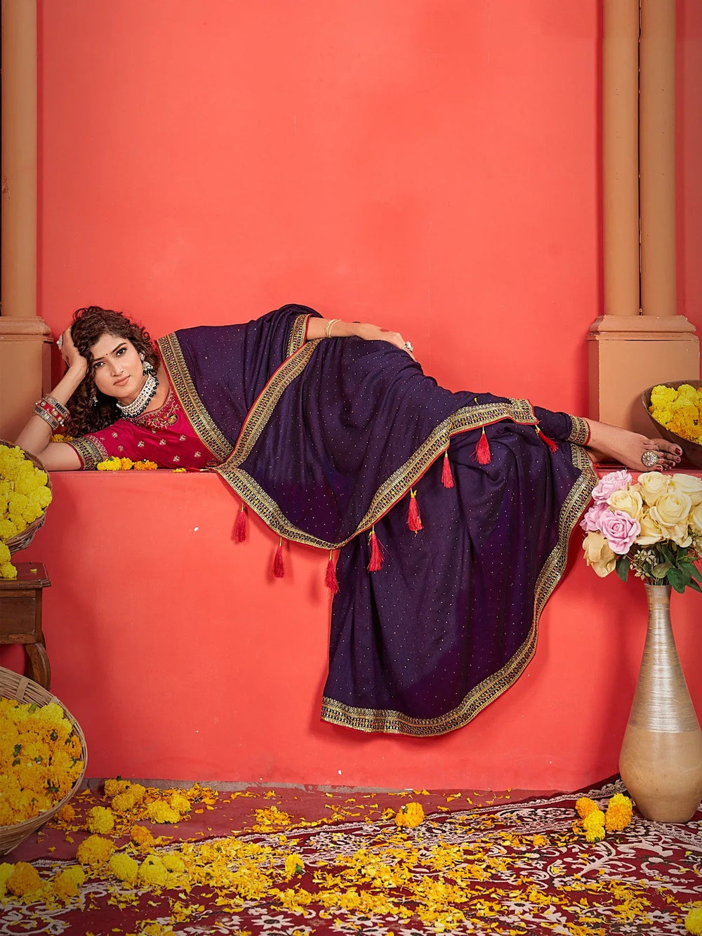 partywear designer saree for festive occasions