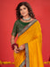 Yellow Yellow Party Wear Vichitra Silk Embroidered Saree