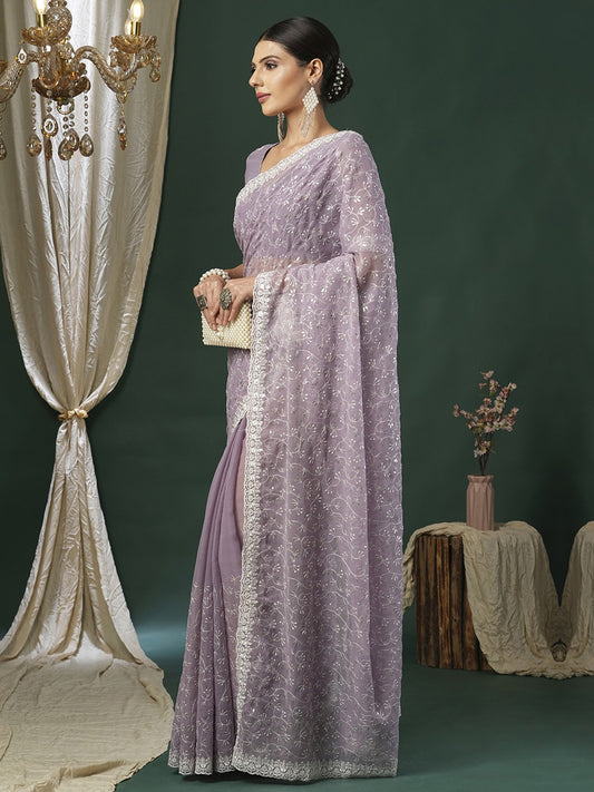 partywear designer saree for festive occasions