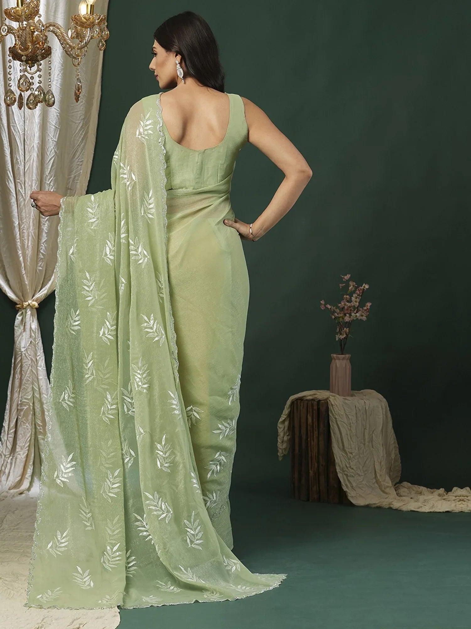partywear designer saree for festive occasions