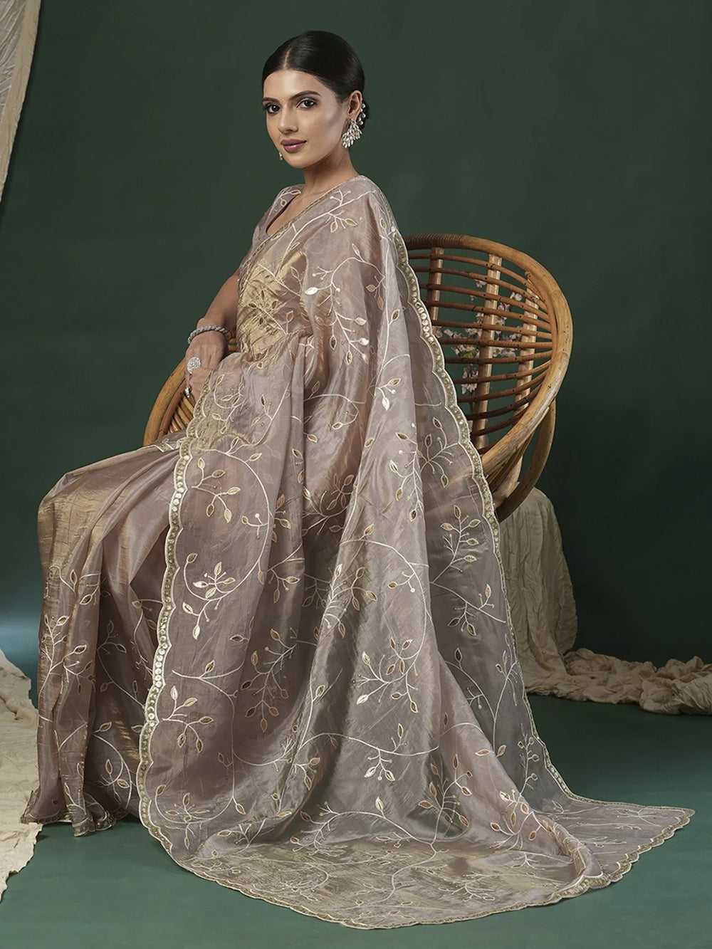 partywear designer saree for festive occasions