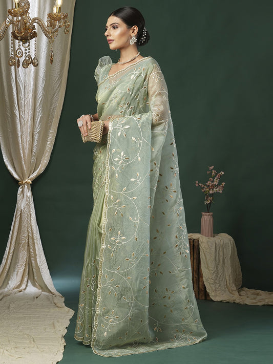 partywear designer saree for festive occasions