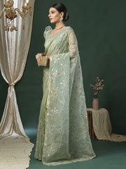 partywear designer saree for festive occasions