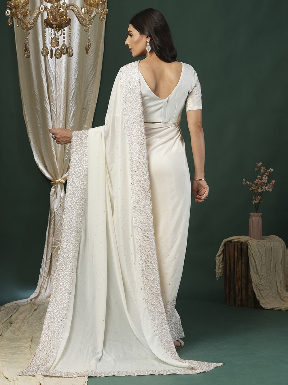 partywear designer saree for festive occasions