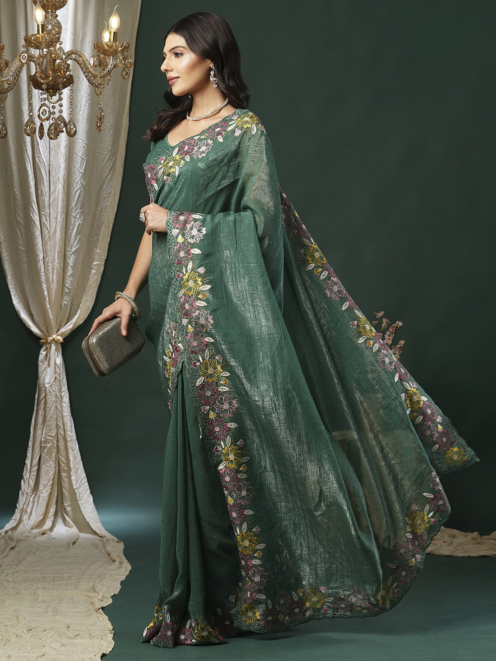 partywear designer saree for festive occasions