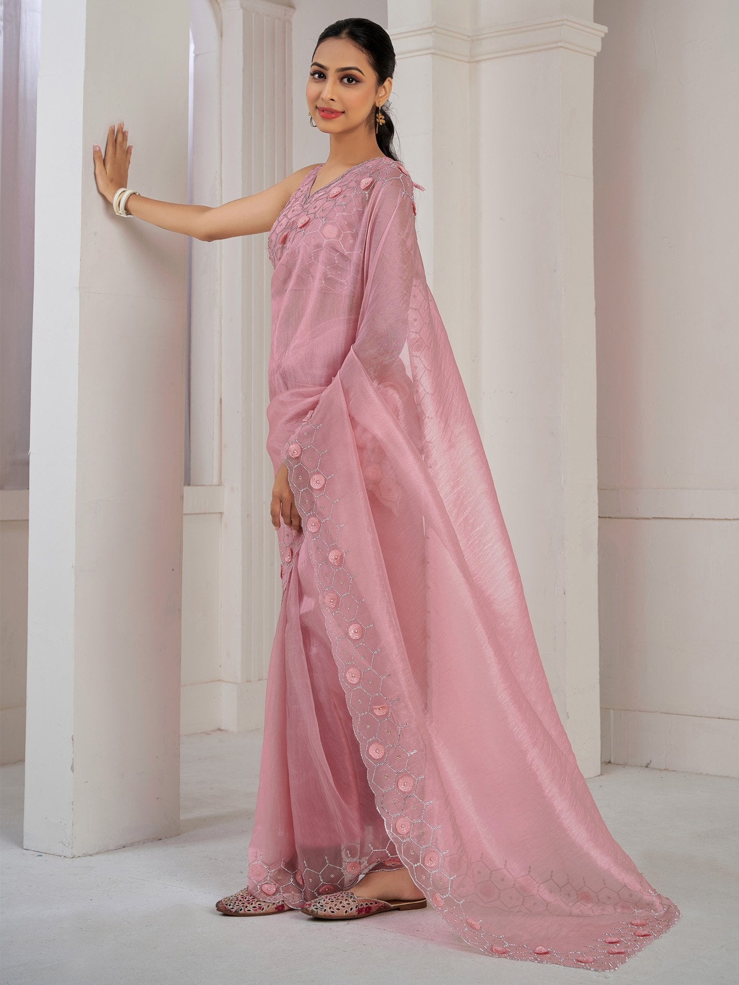 partywear designer saree for festive occasions