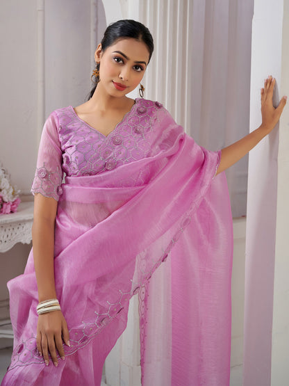 partywear designer saree for festive occasions
