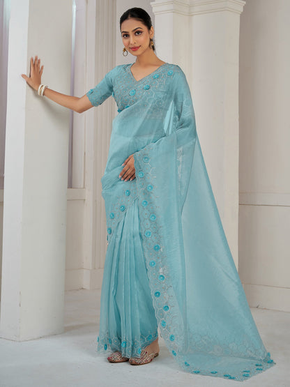 partywear designer saree for festive occasions