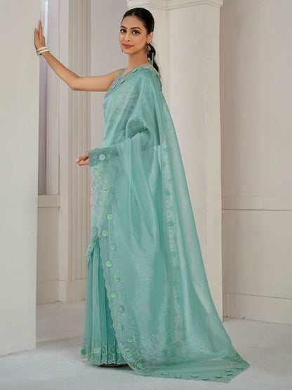 partywear designer saree for festive occasions