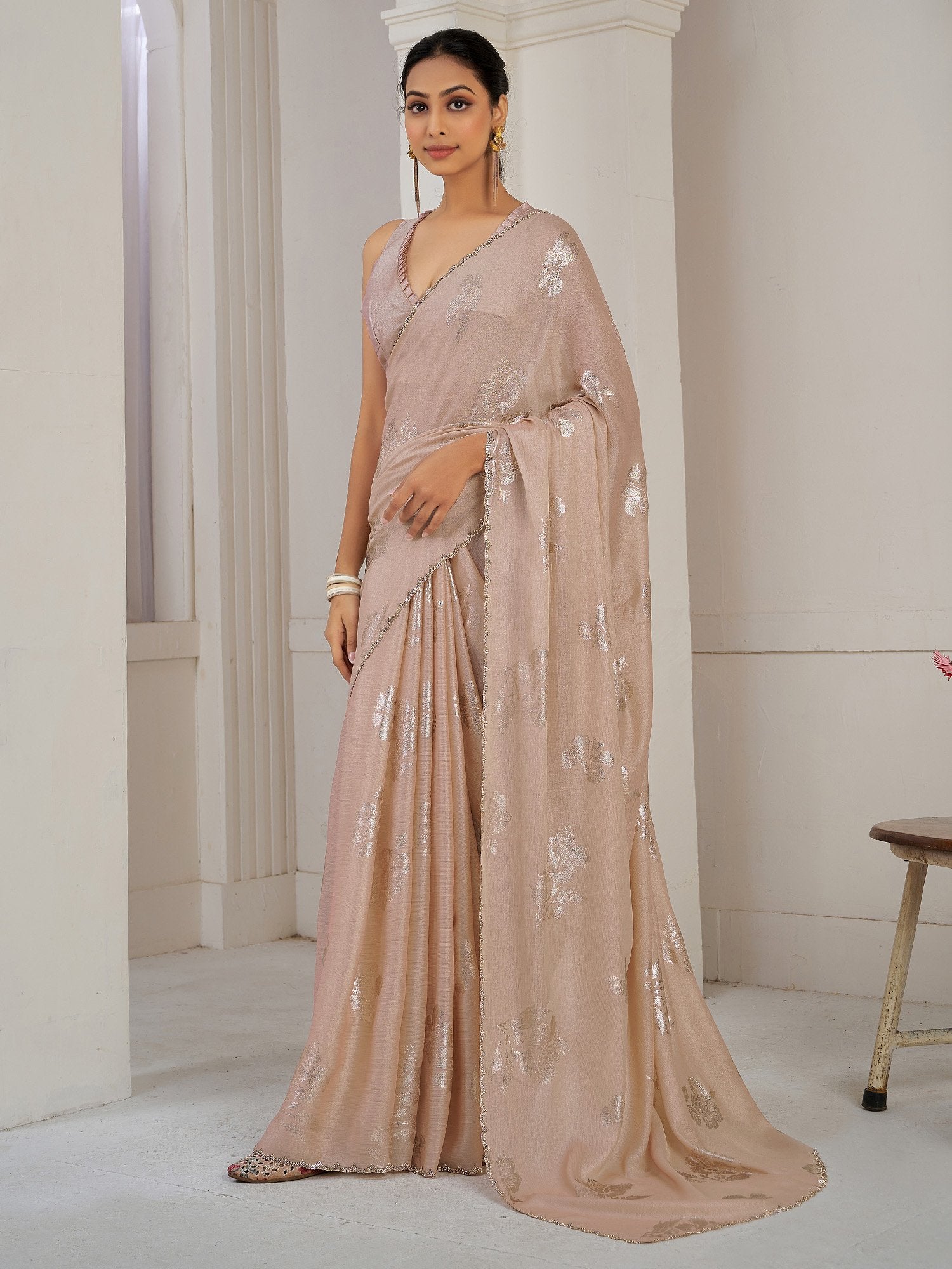 partywear designer saree for festive occasions