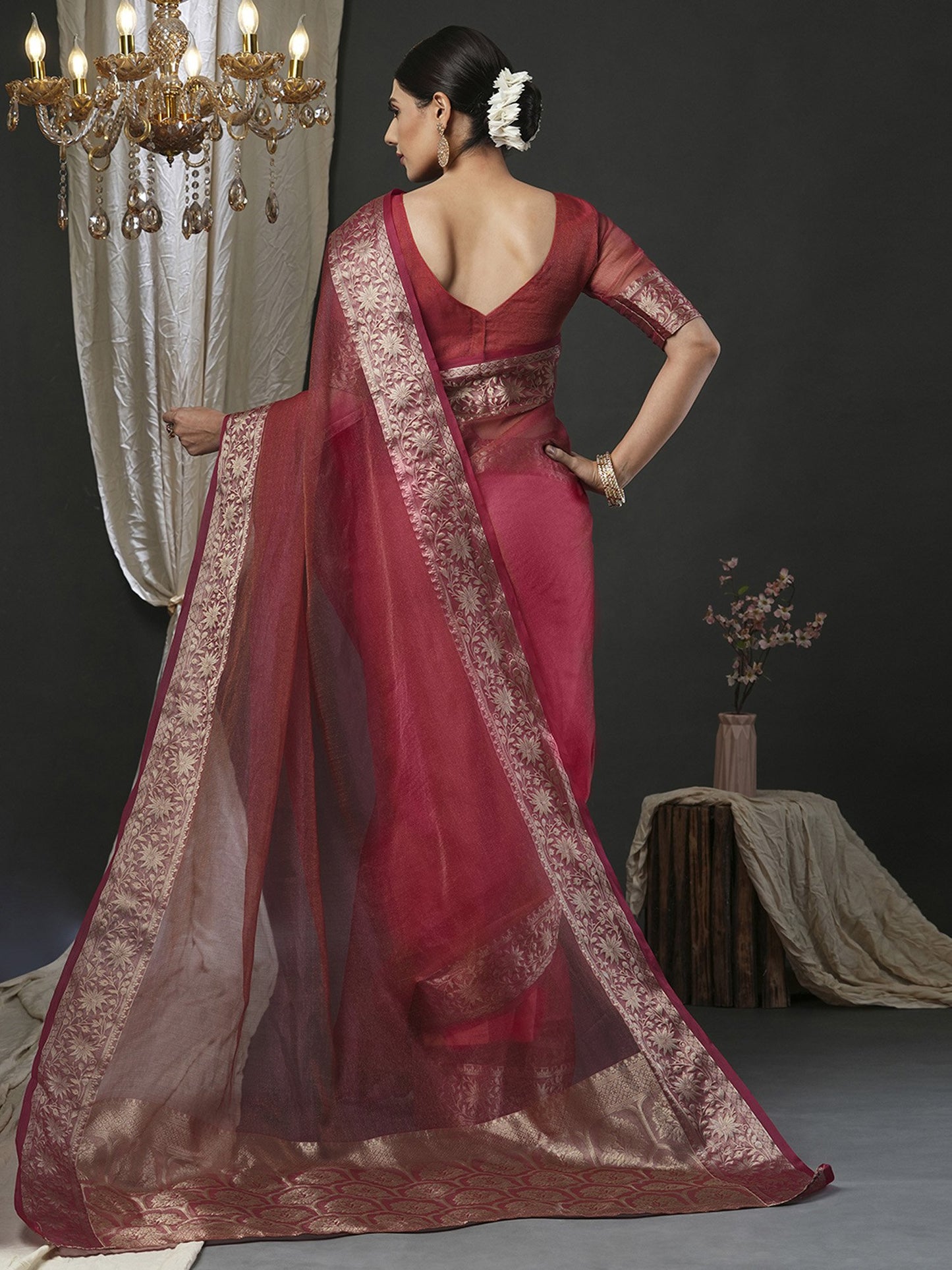 partywear designer saree for festive occasions
