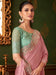 Pink Mauve Party Wear Chiffon Embellished Saree