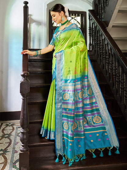 Light Banarasi Raw Silk Woven Saree