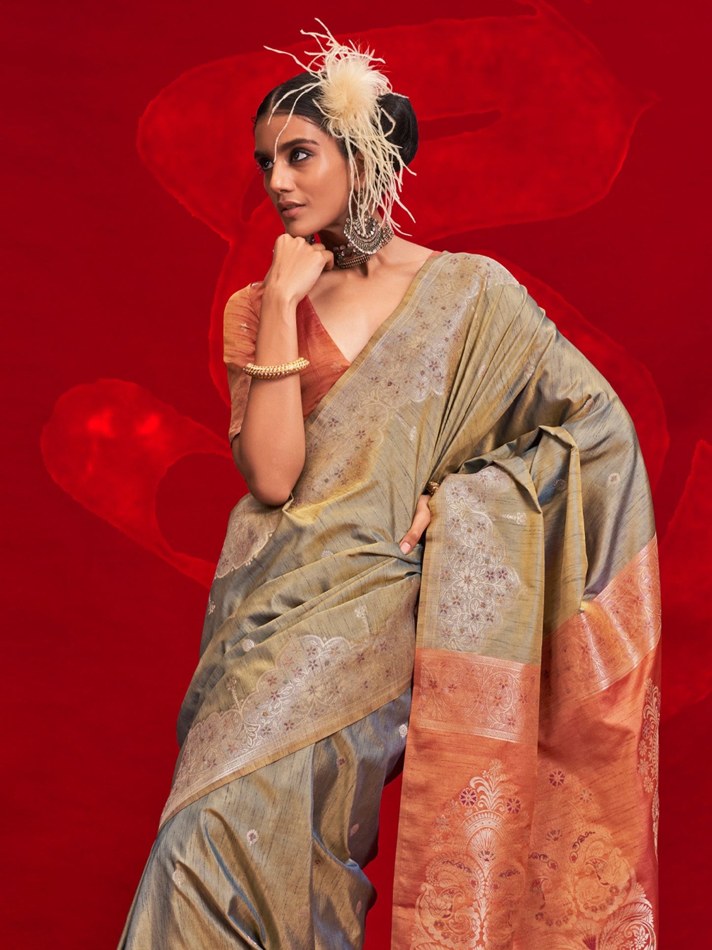 partywear designer saree for festive occasions