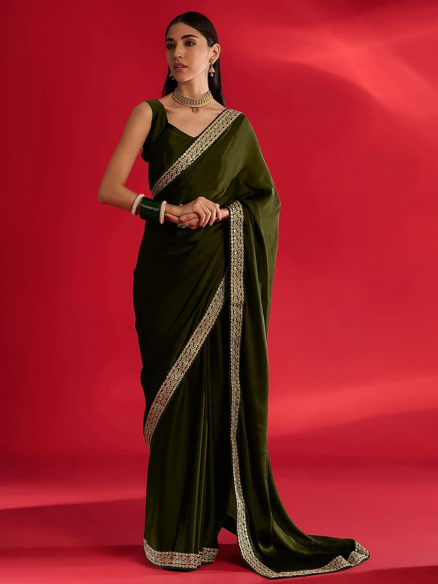 partywear designer saree for festive occasions