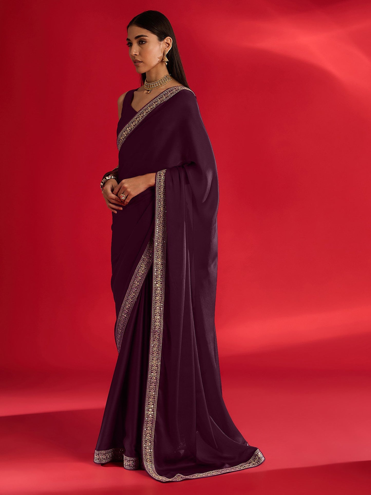 partywear designer saree for festive occasions