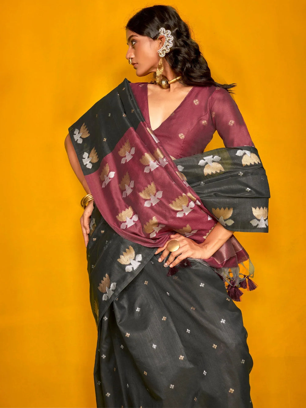 partywear designer saree for festive occasions