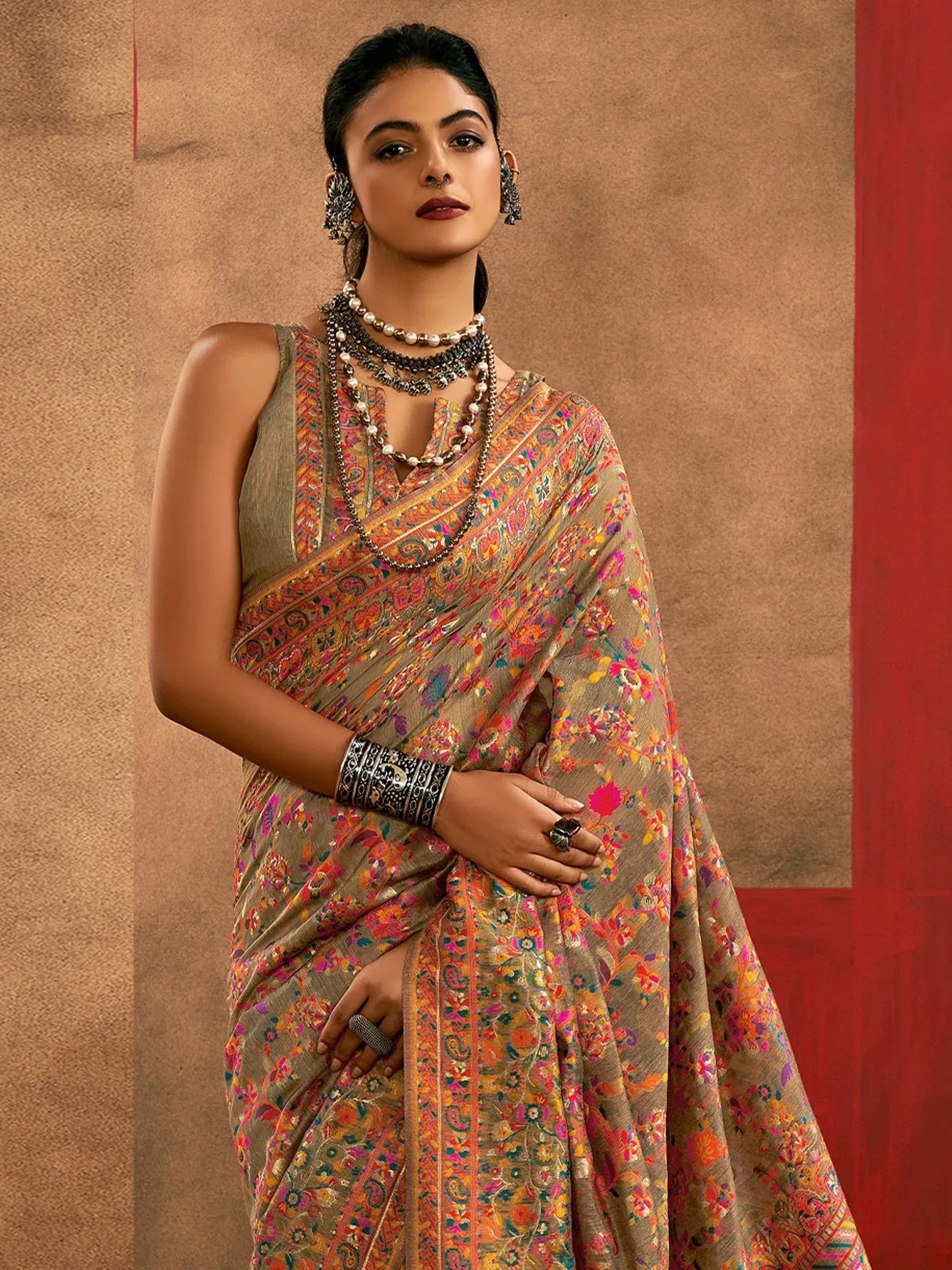 partywear designer saree for festive occasions