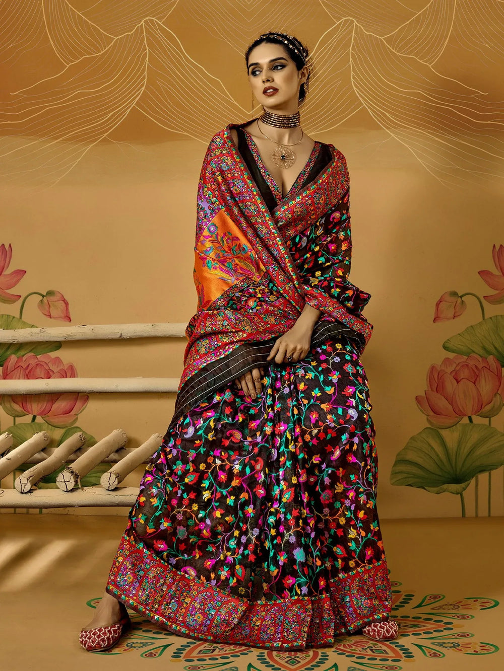 partywear designer saree for festive occasions