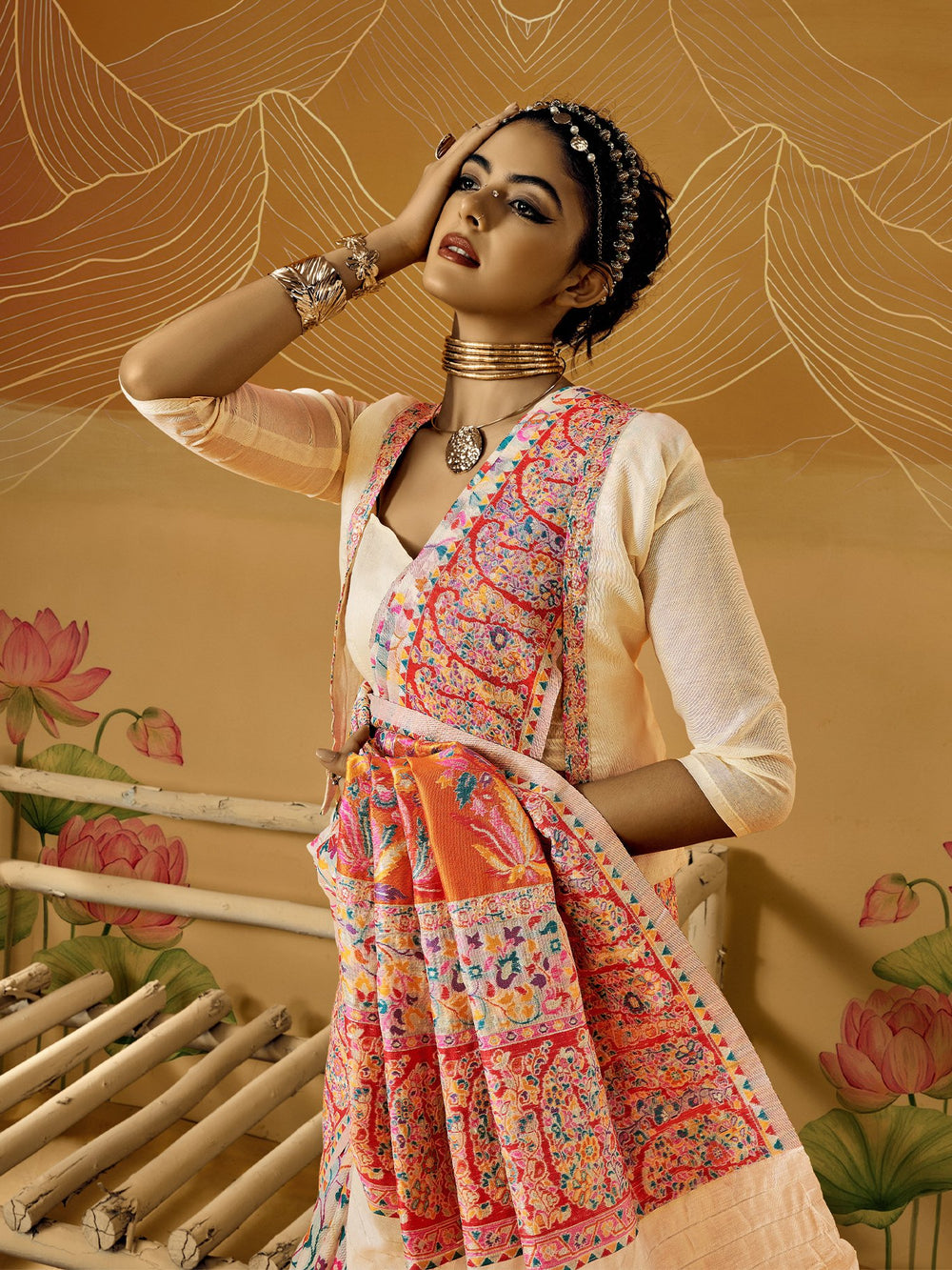 partywear designer saree for festive occasions