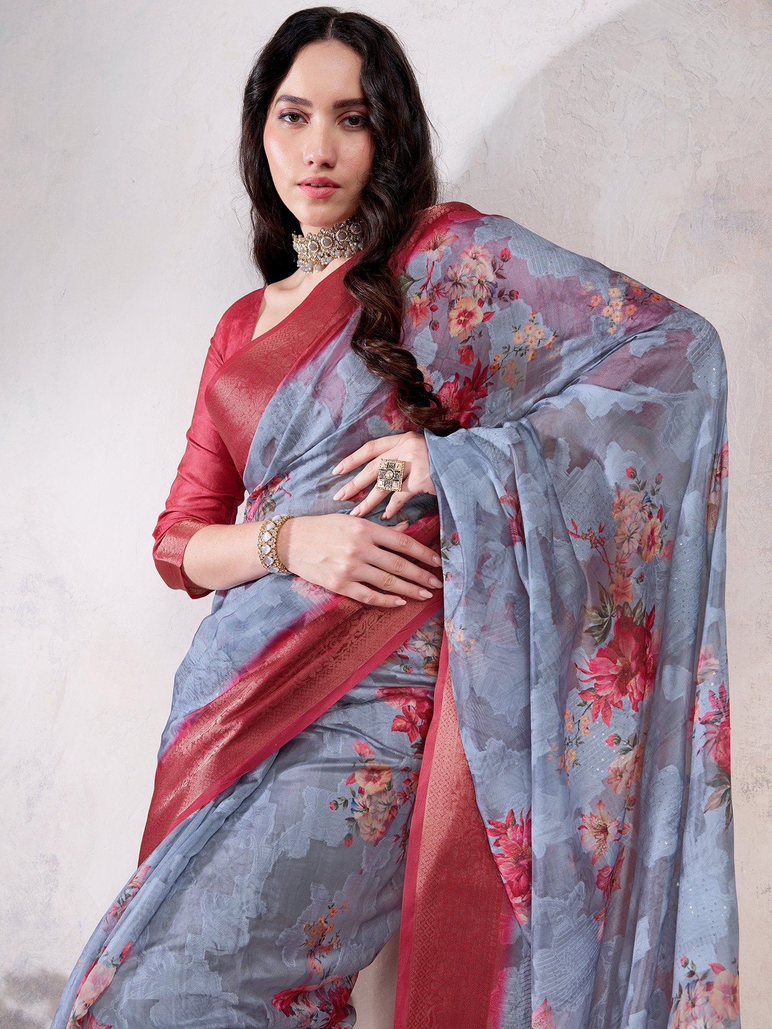 partywear designer saree for festive occasions