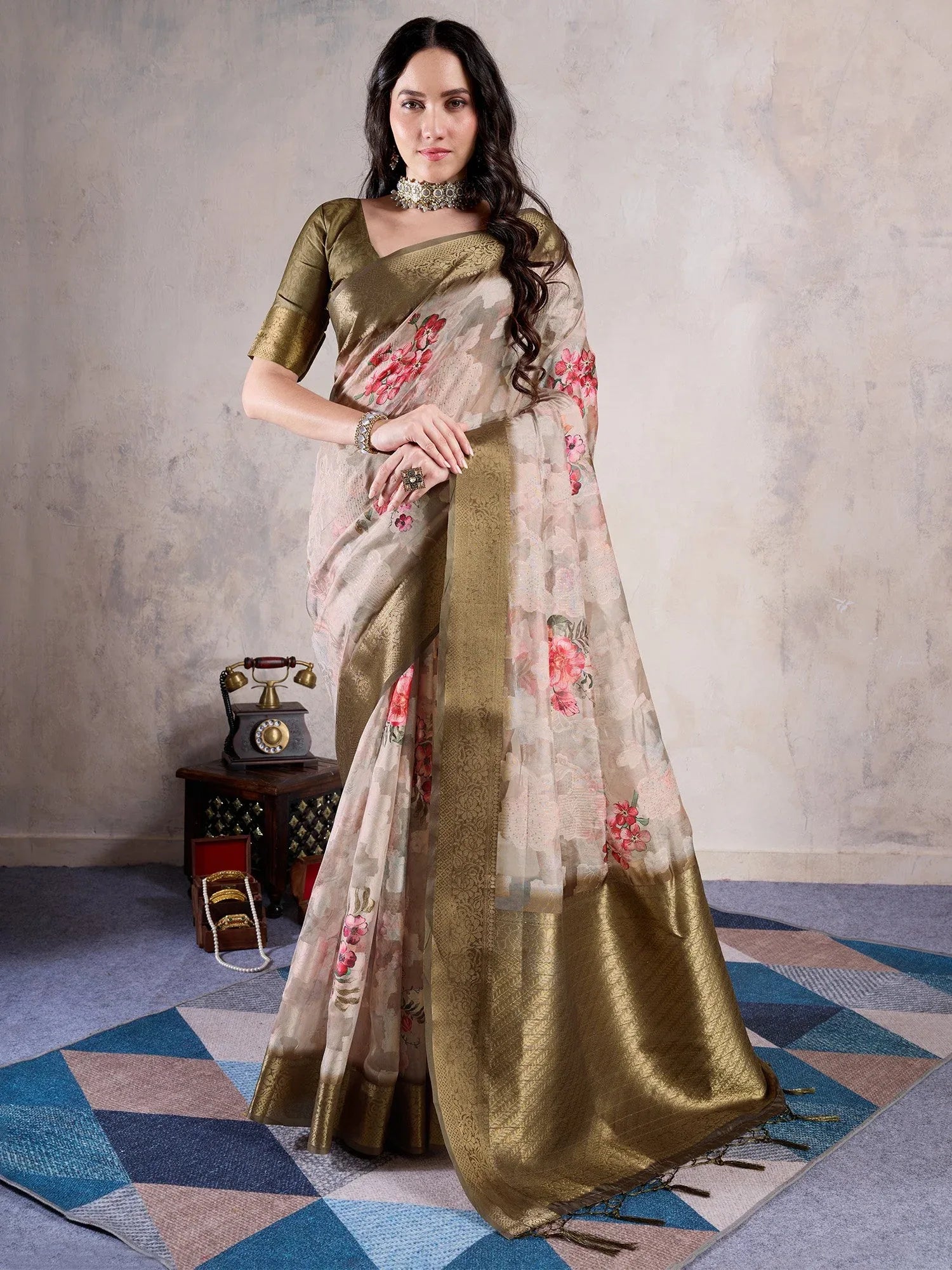 partywear designer saree for festive occasions