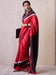 Red Red Pochampally Cotton Blend Printed Saree