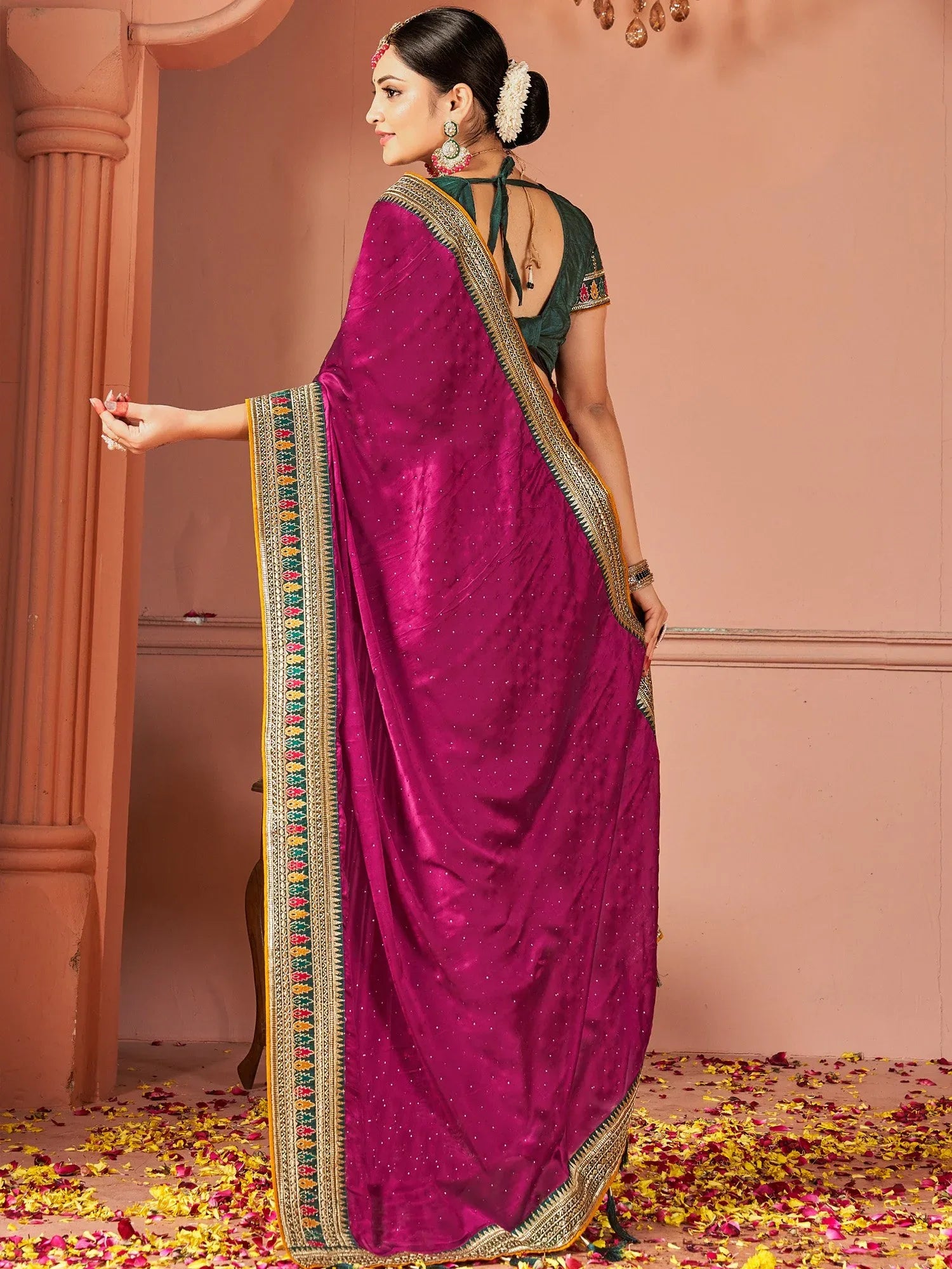 partywear designer saree for festive occasions
