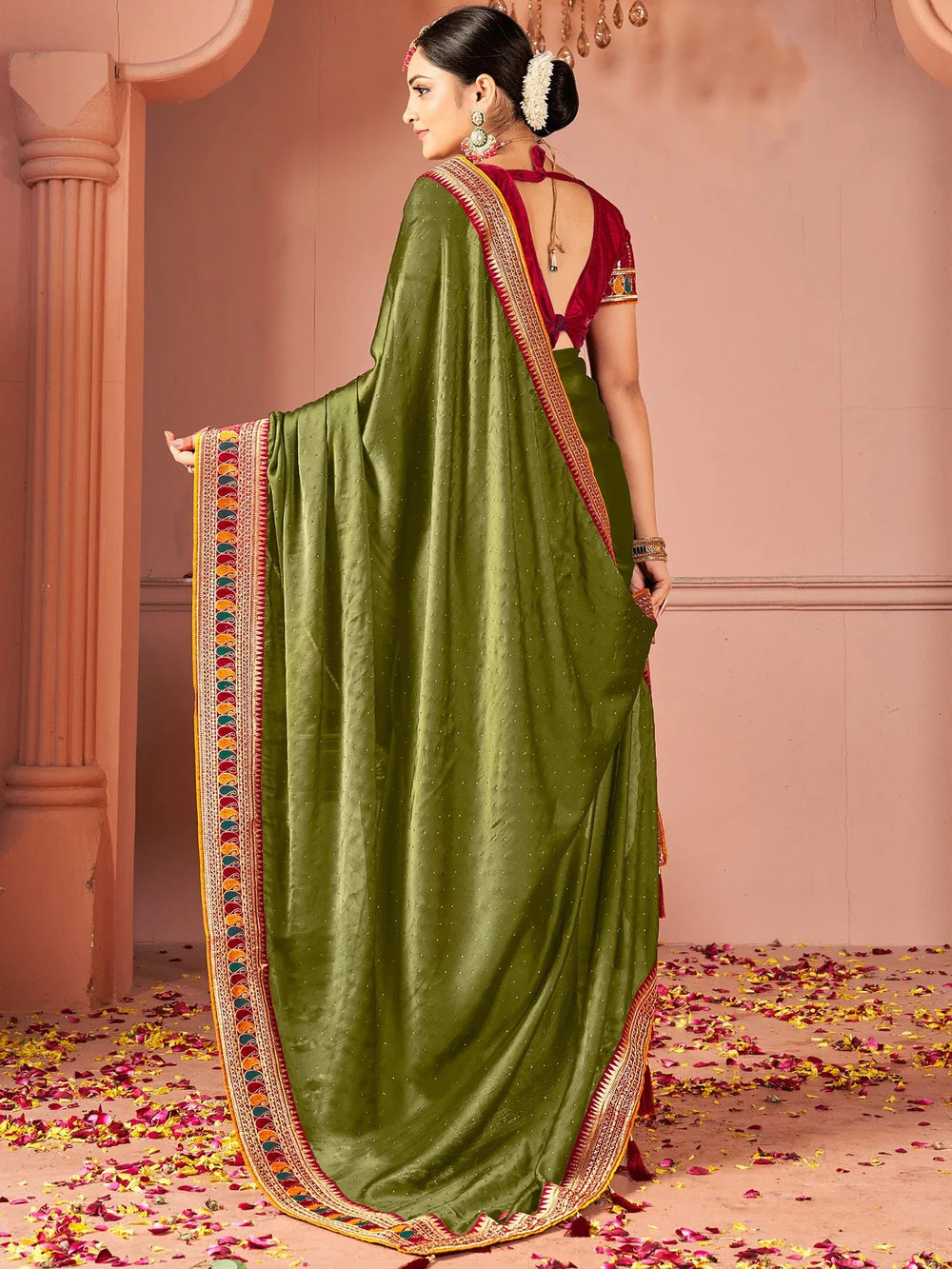 partywear designer saree for festive occasions