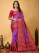 Lavender Violet Patola Dola Silk Printed Saree