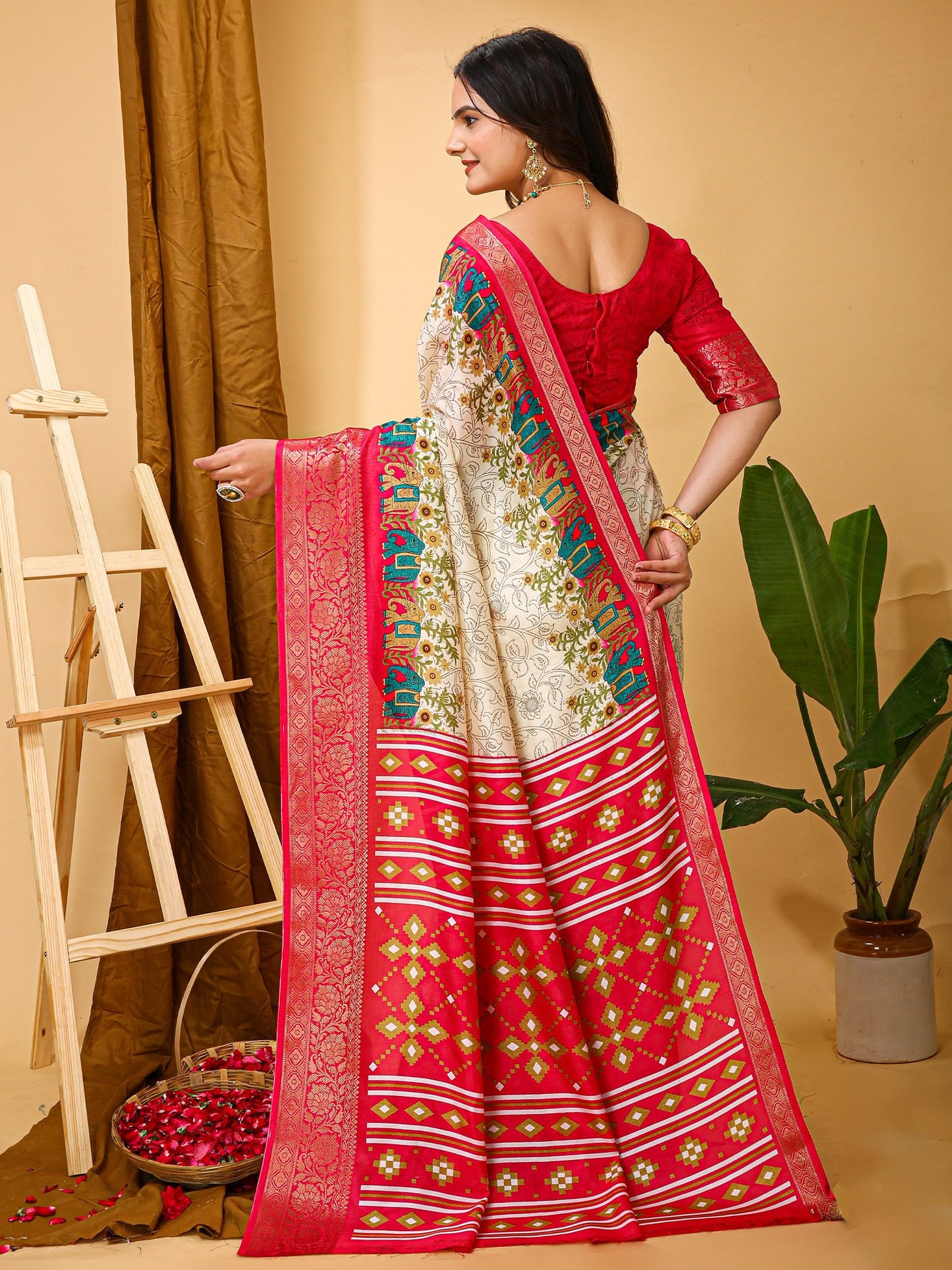 partywear designer saree for festive occasions