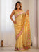 Yellow Yellow Party Wear Georgette Embellished Saree