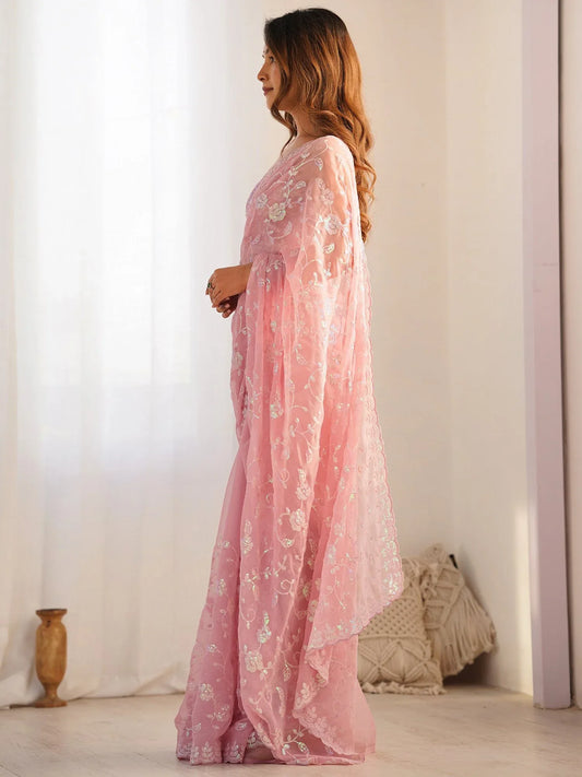 partywear designer saree for festive occasions