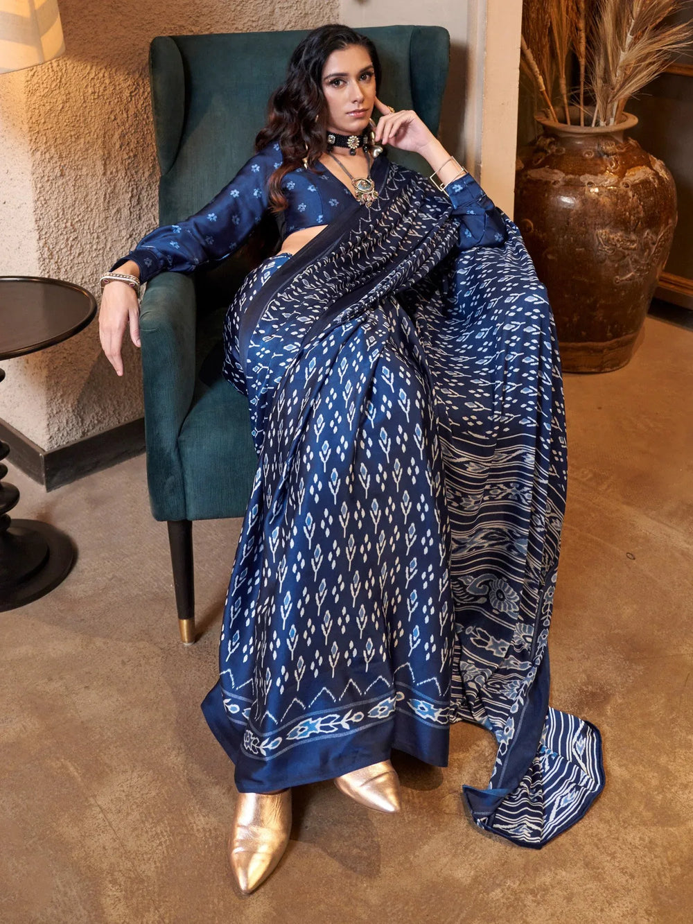 partywear designer saree for festive occasions