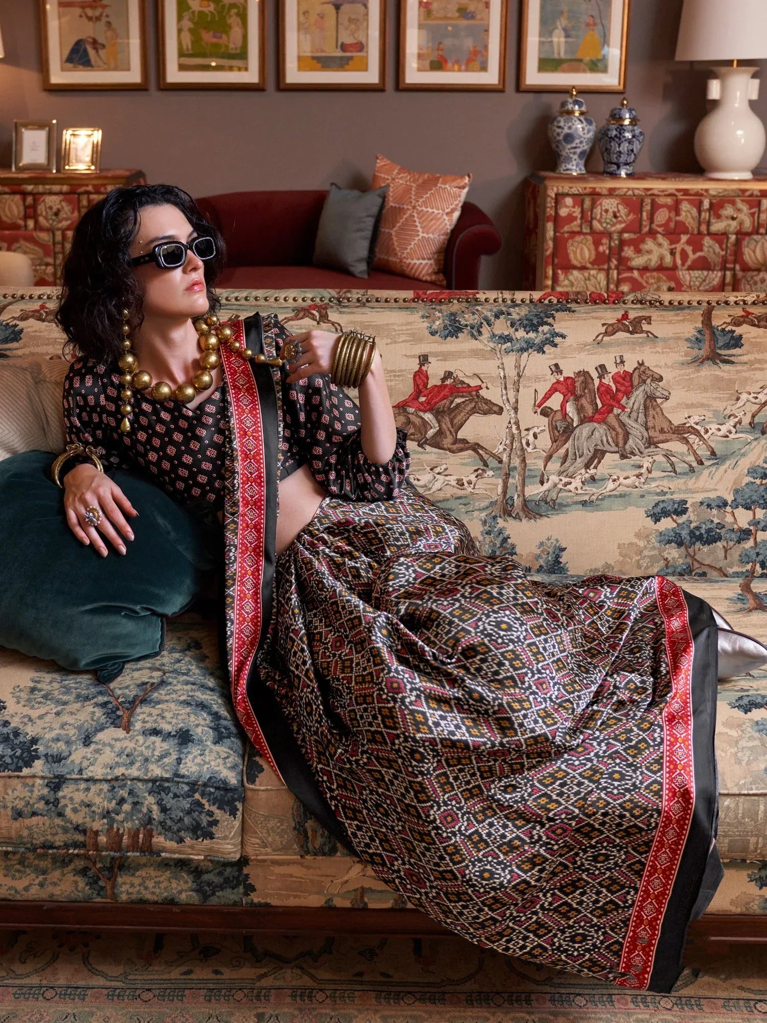 partywear designer saree for festive occasions