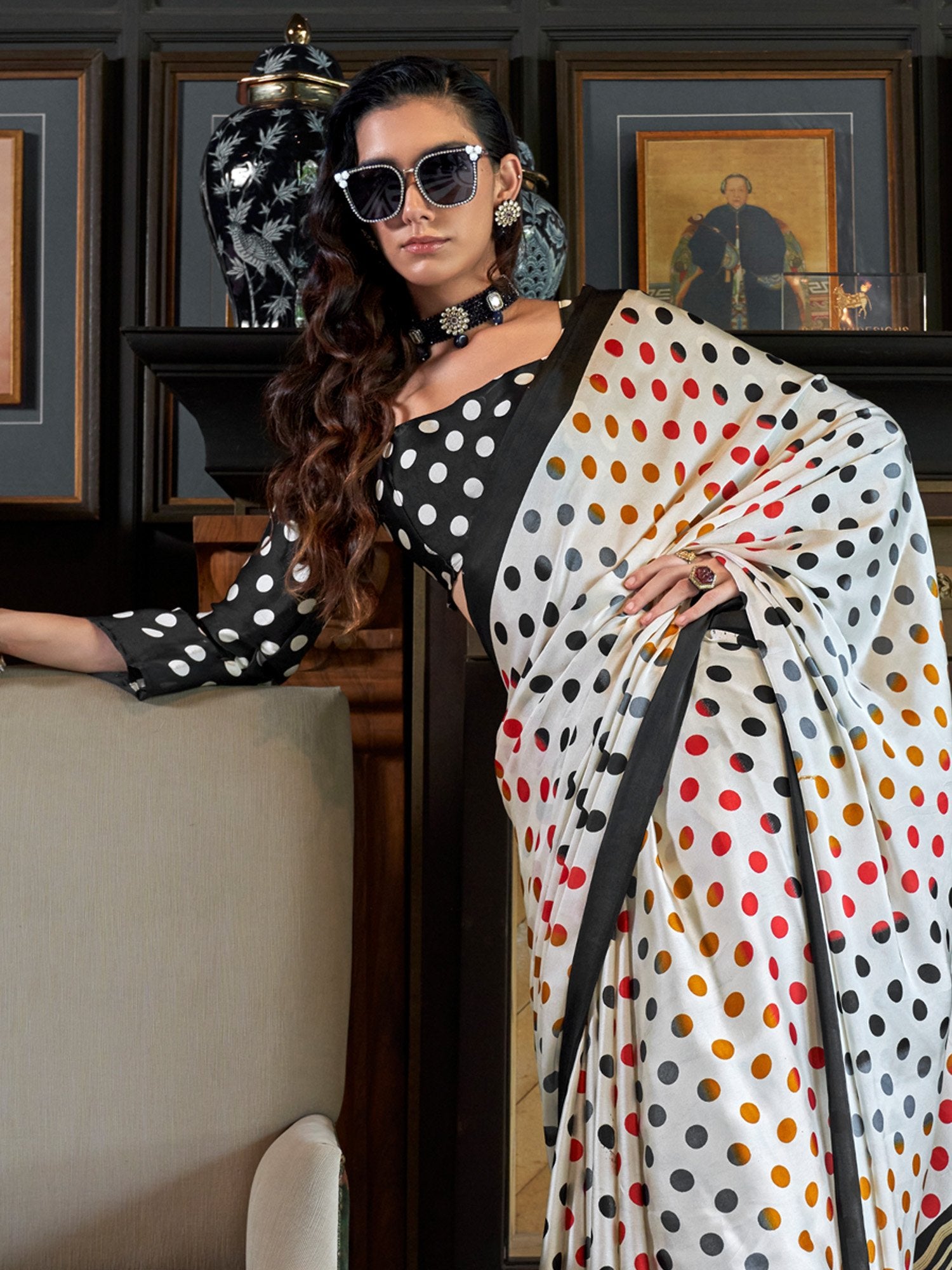 partywear designer saree for festive occasions