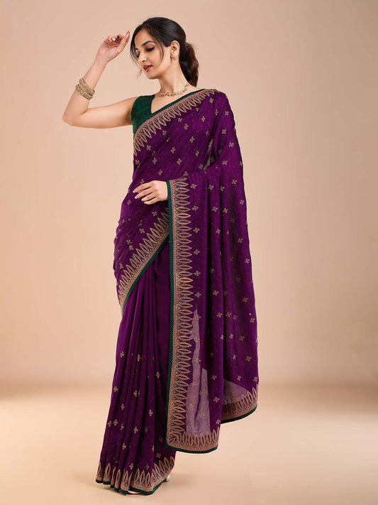 partywear designer saree for festive occasions