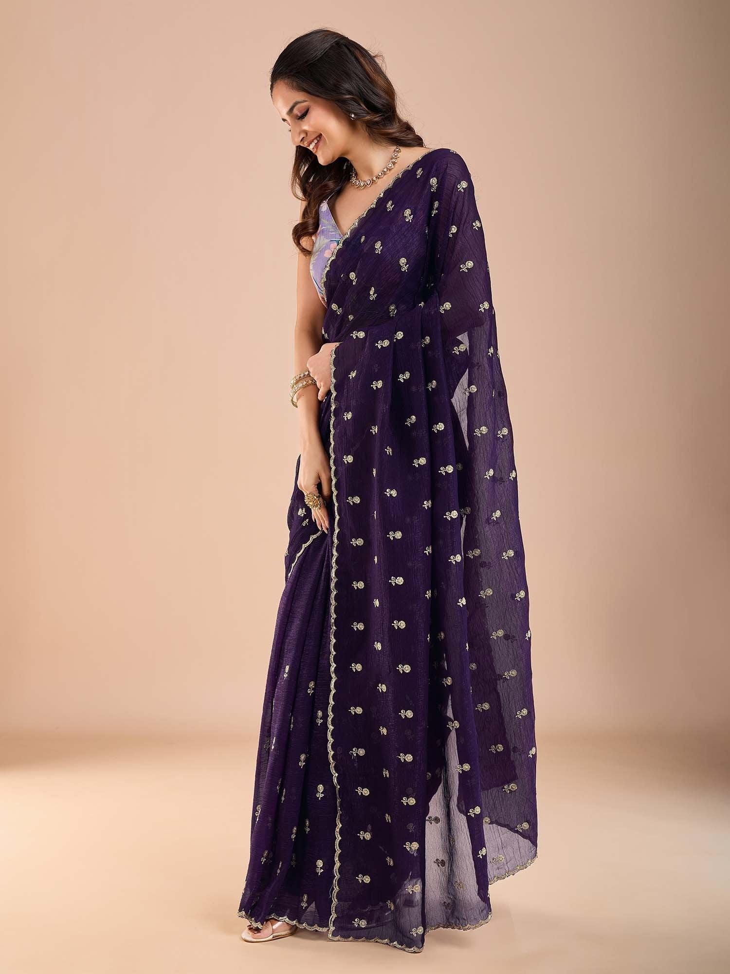 partywear designer saree for festive occasions