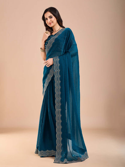 partywear designer saree for festive occasions