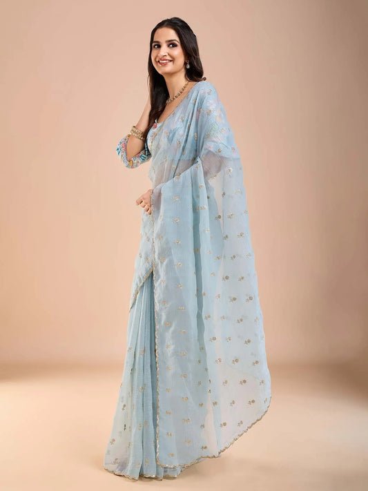 partywear designer saree for festive occasions