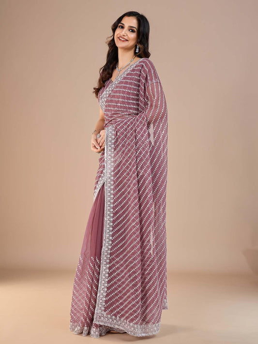 partywear designer saree for festive occasions