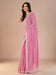 Pink Mauve Party Wear Silk Blend Embroidered Saree