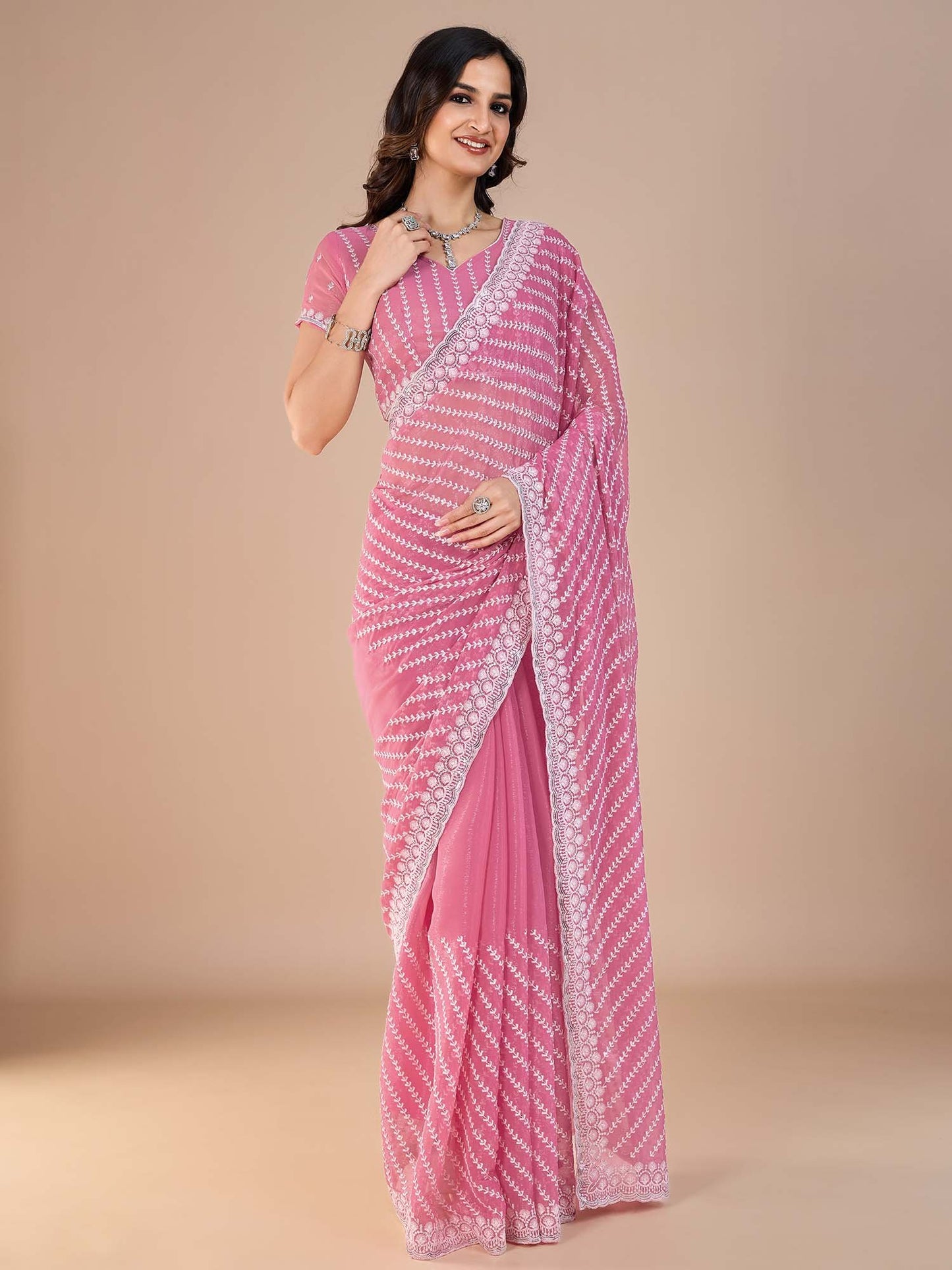 partywear designer saree for festive occasions