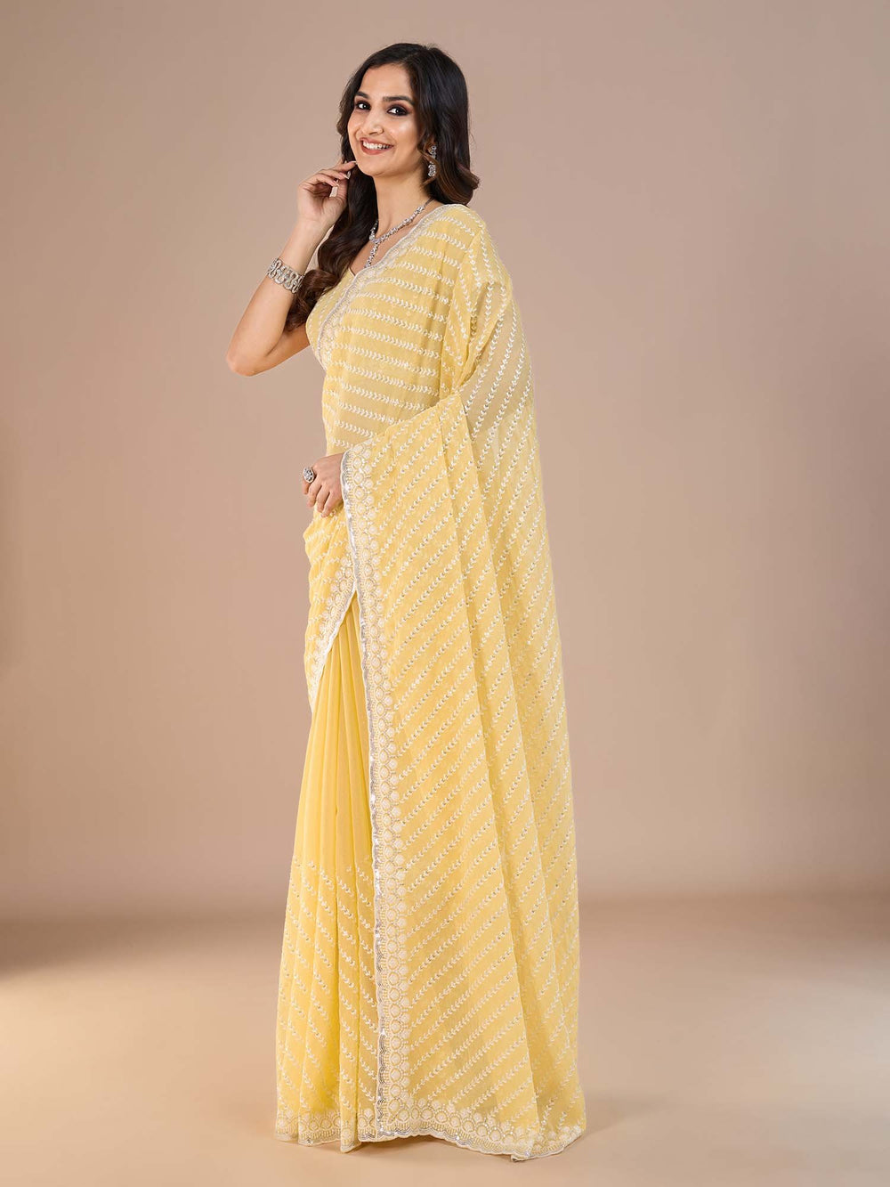 partywear designer saree for festive occasions