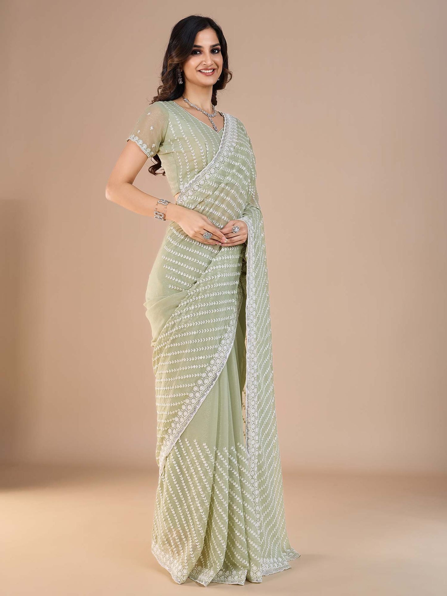 partywear designer saree for festive occasions