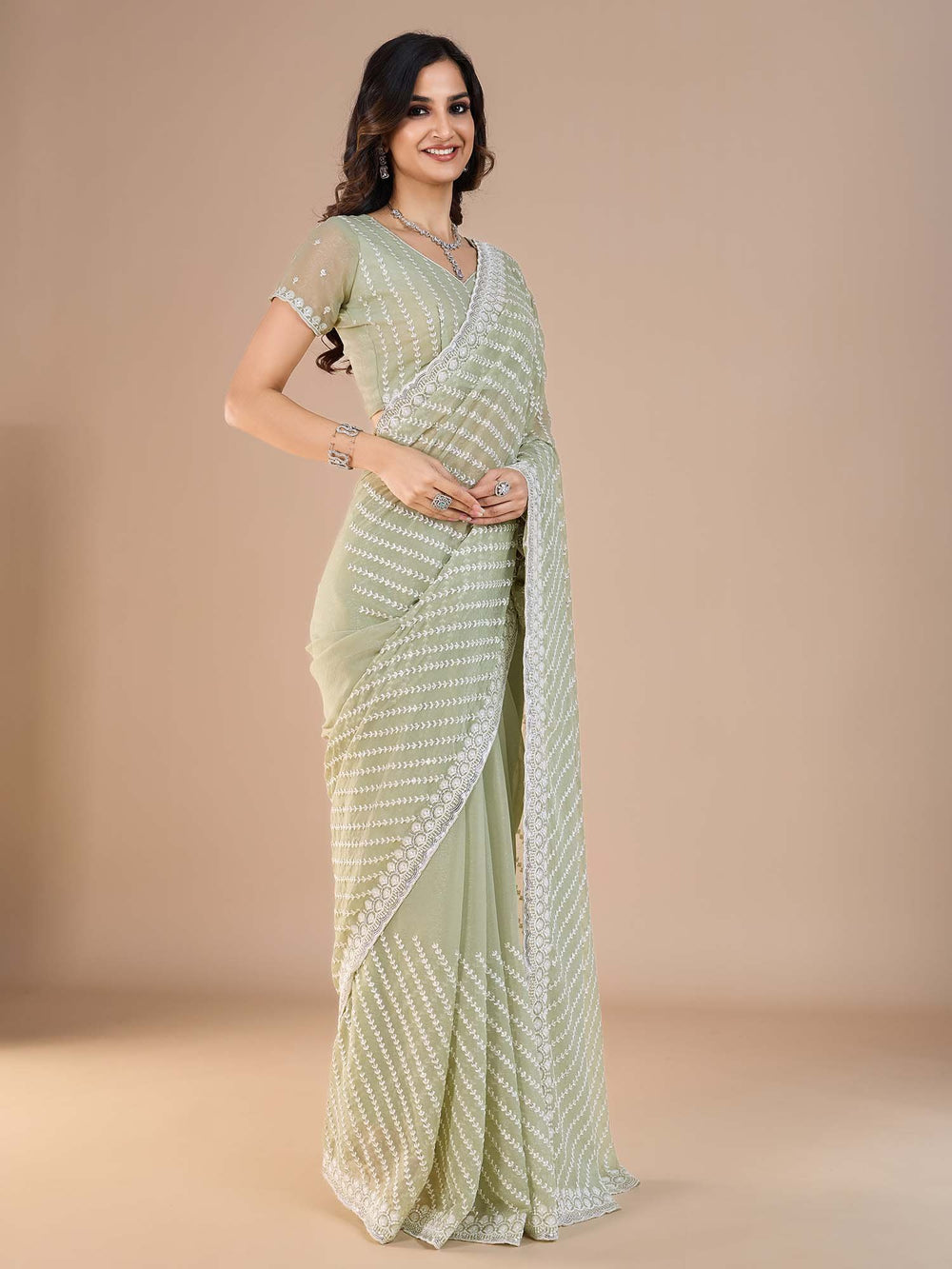 partywear designer saree for festive occasions